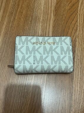 Michael Kors Tan Leather Card Wallet with Zip Coin Pocket